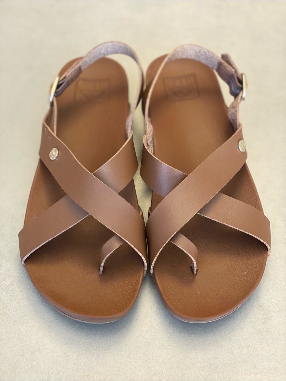 Women's Reef Vista Malia Brown Leather Sandals